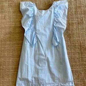 Zara Girls Light Blue Flutter Sleeve dress